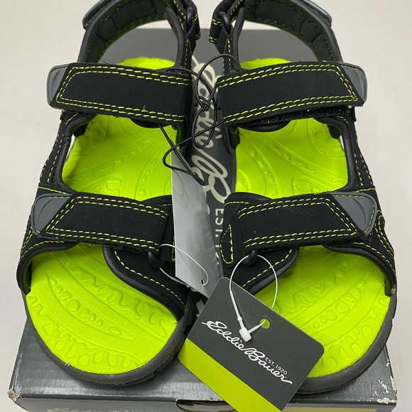 Eddie Bauer Granite Peak Sandal In Black/Green - Picture 1 of 7